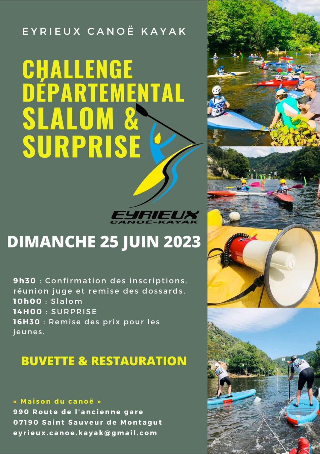 Affiche challenge à Saint Sauveur de Montagut sur l'Eyrieux