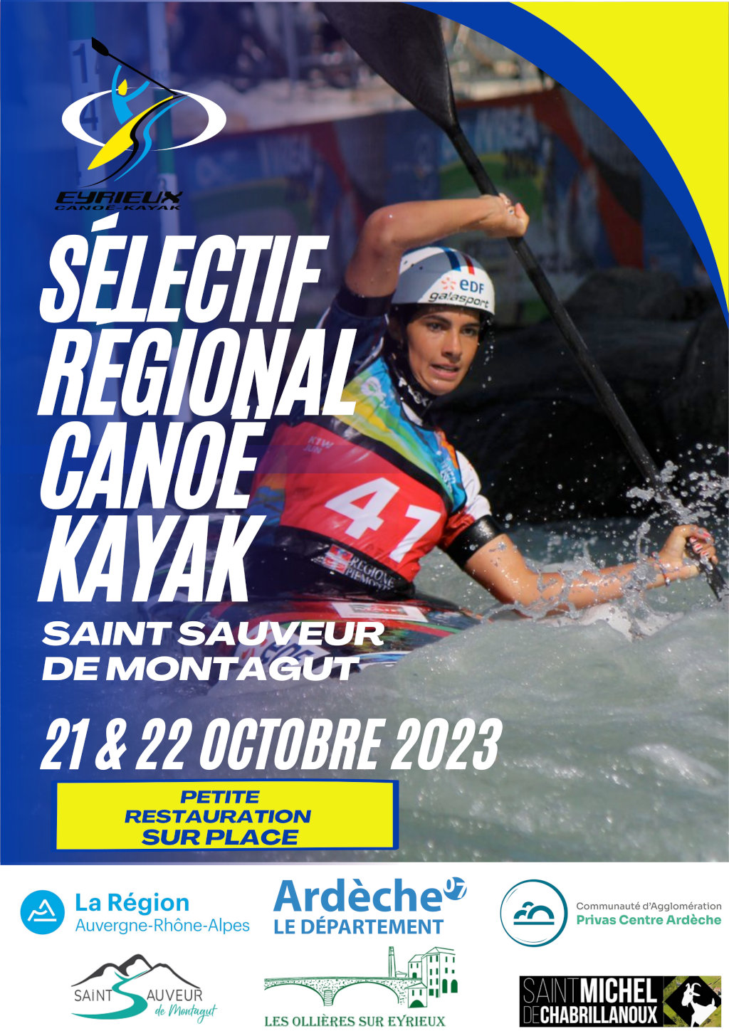 Affiche sélectif régional à Saint Sauveur de Montagut sur l'Eyrieux